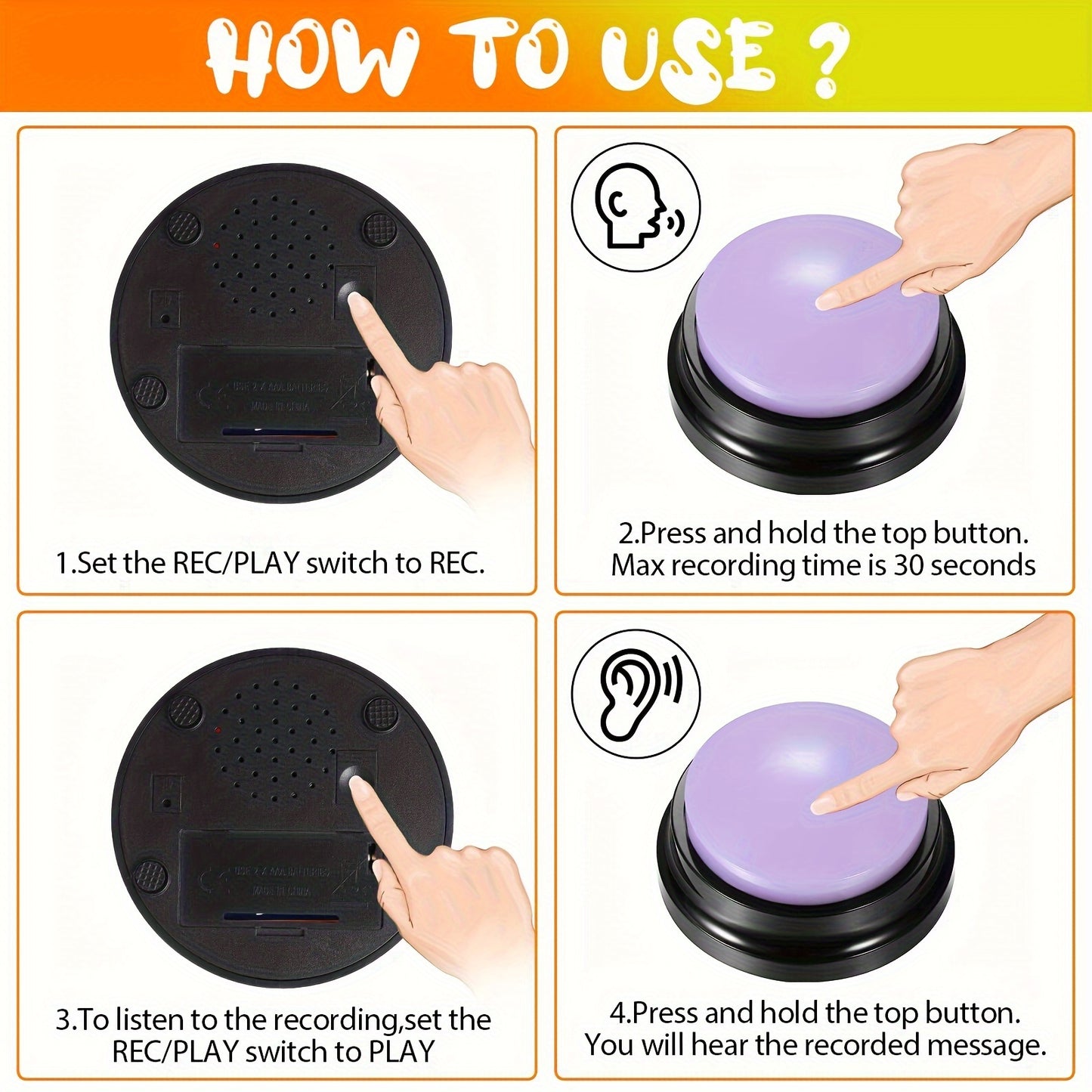 Recordable Dog Talking Buttons Set β Teach Your Pup to Communicate!