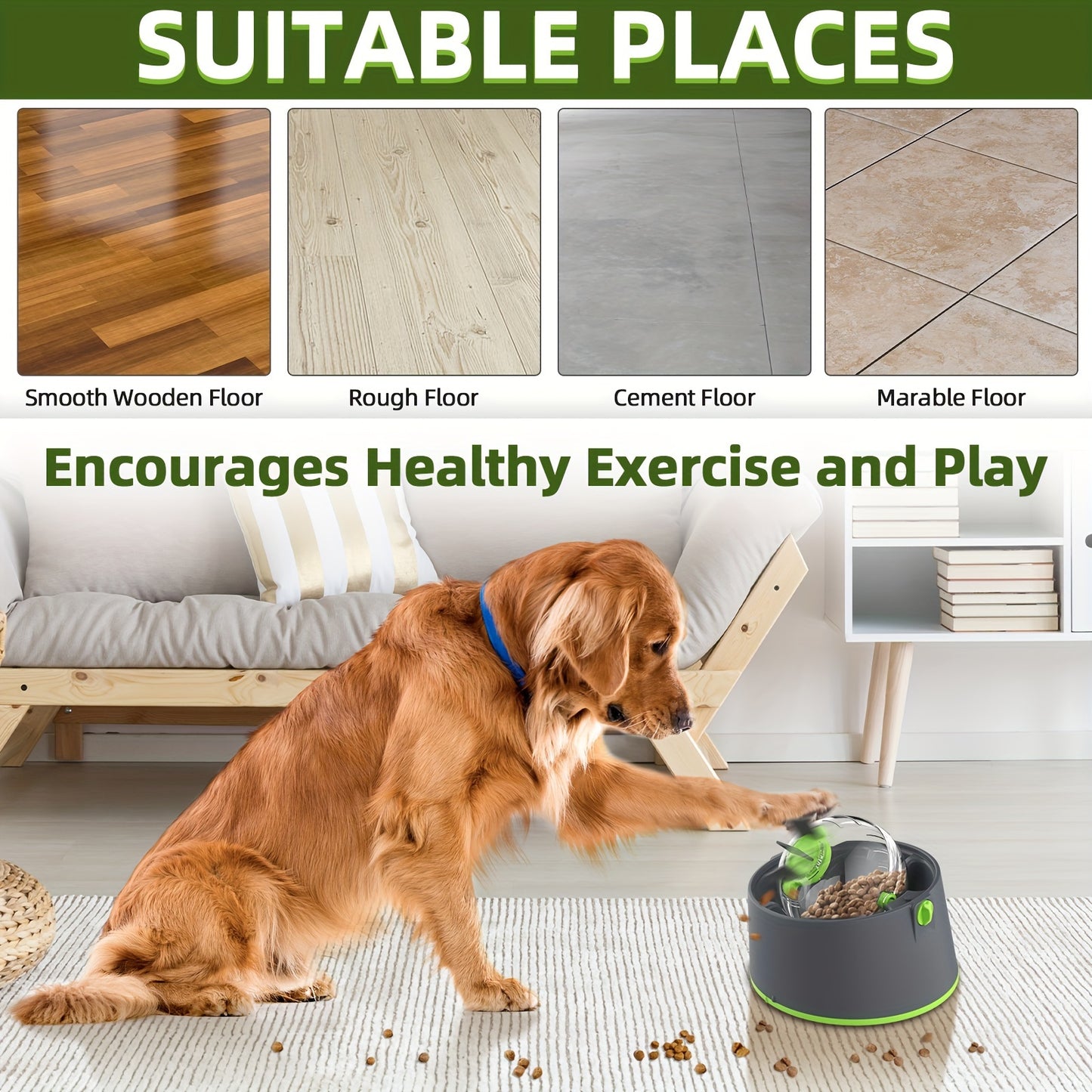 3-in-1 Tilt Slow Feeder Dog Bowl – Non-Skid Puzzle for Healthy Eating & Fun