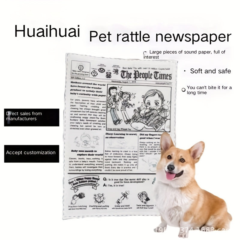 Crinkle Sound Plush Dog Toy – Interactive Raschel Paper Chew for Puppies