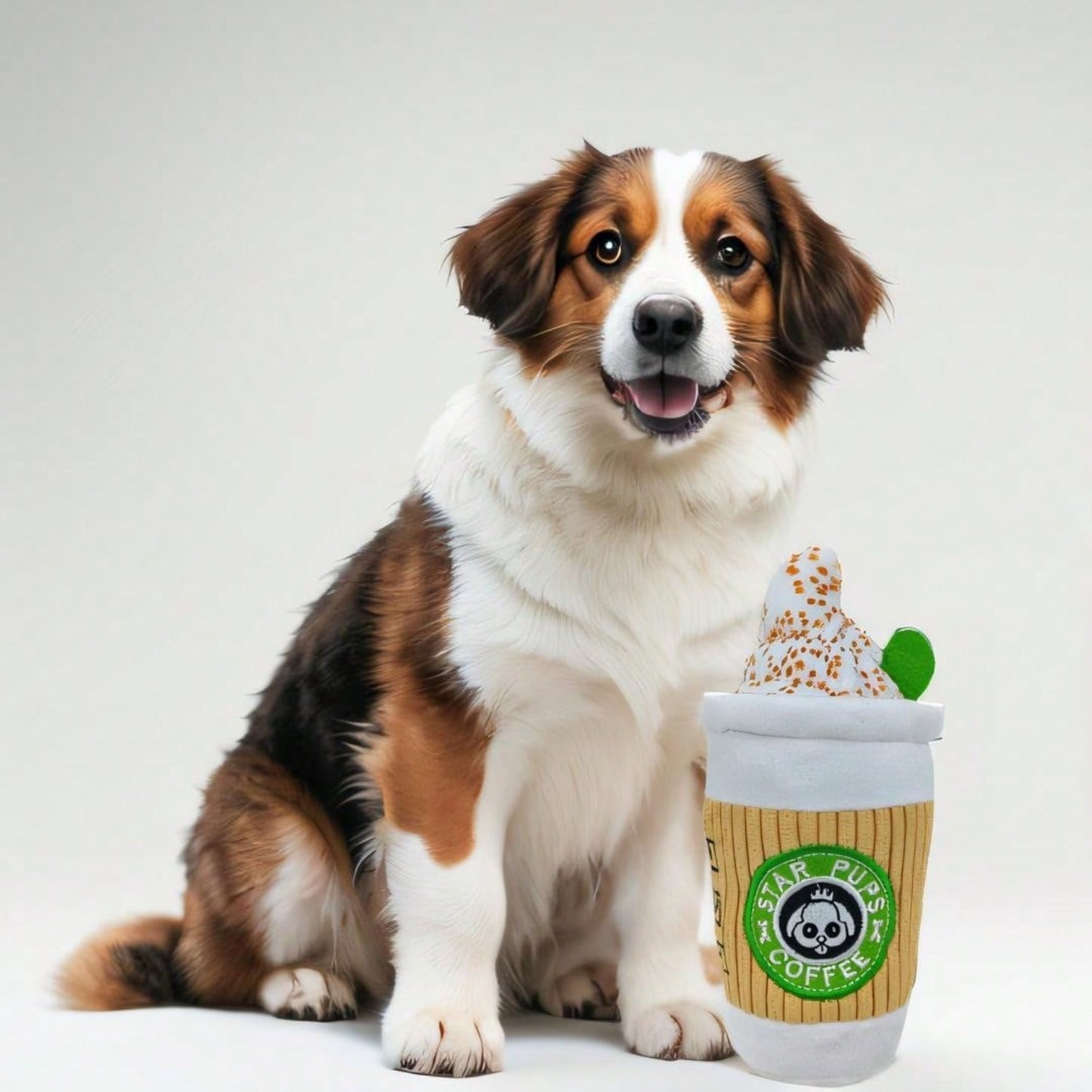 Pup'kin Spice Latte plišana igračka za pse – smiješna parodija škripave šalice za kavu za jesen