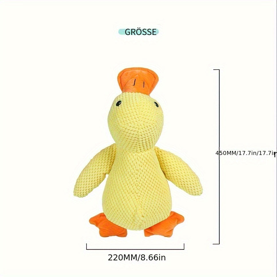 Heavy-Duty Plush Duck Chew Toy – Squeaky Durable for Aggressive Chewers & Large Dogs