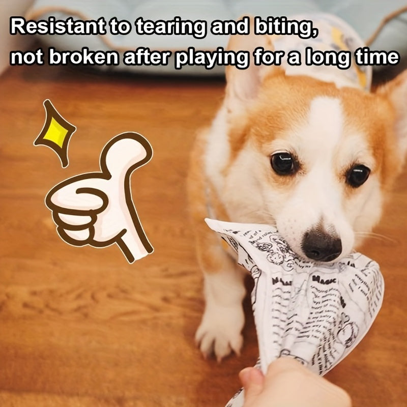 Crinkle Sound Plush Dog Toy – Interactive Raschel Paper Chew for Puppies