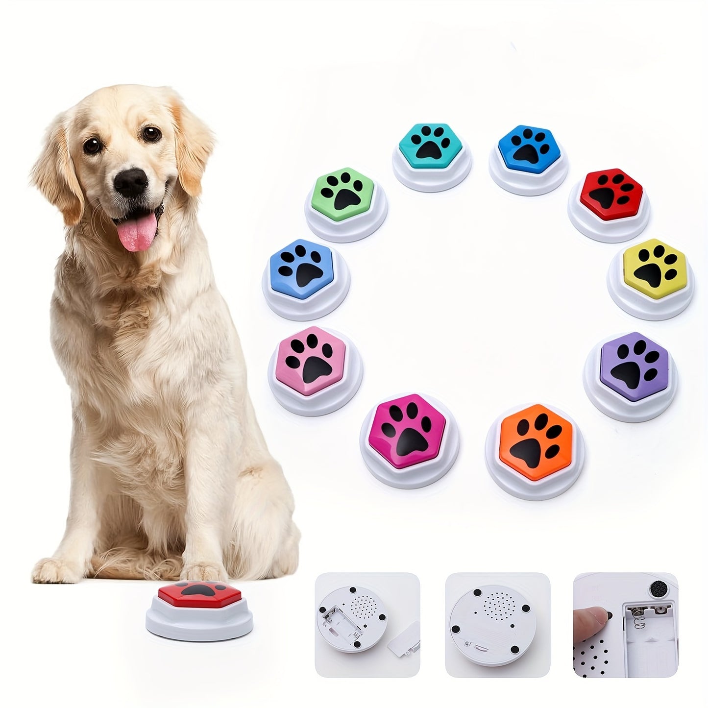 Recordable Dog Talking Buttons Set – Teach Your Pup to Communicate!