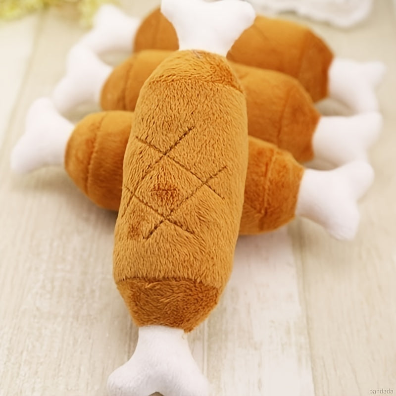 Squeaky Chicken Leg Plush Dog Toy – Hours of Fun Chewing & Play