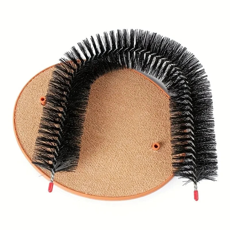 Cat Grooming Arch Toy – Self-Brush Massage Pad & Scratching Post for Cats