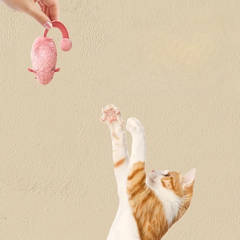 Interactive Squeaky Luminous Plush Mouse Cat Toy – Glow-in-Dark Chew Toy for Boredom Relief