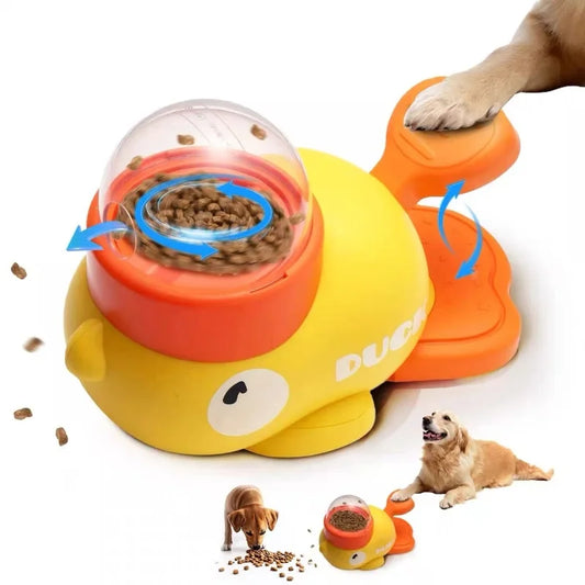 Waddling Duck Treat Dispenser Toy – Interactive Quacking Slow Feeder for Dogs