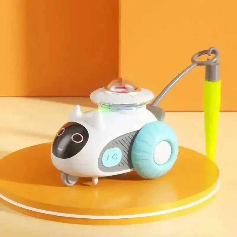 Remote Control Cat Teaser Car – Interactive LED Smart Toy with Tail for Cats
