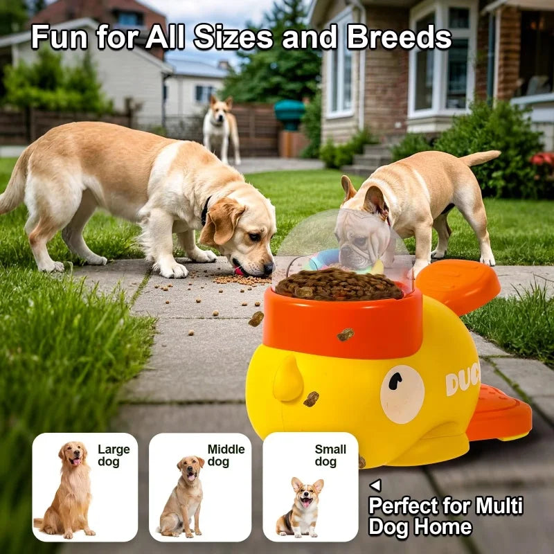 Waddling Duck Treat Dispenser Toy – Interactive Quacking Slow Feeder for Dogs