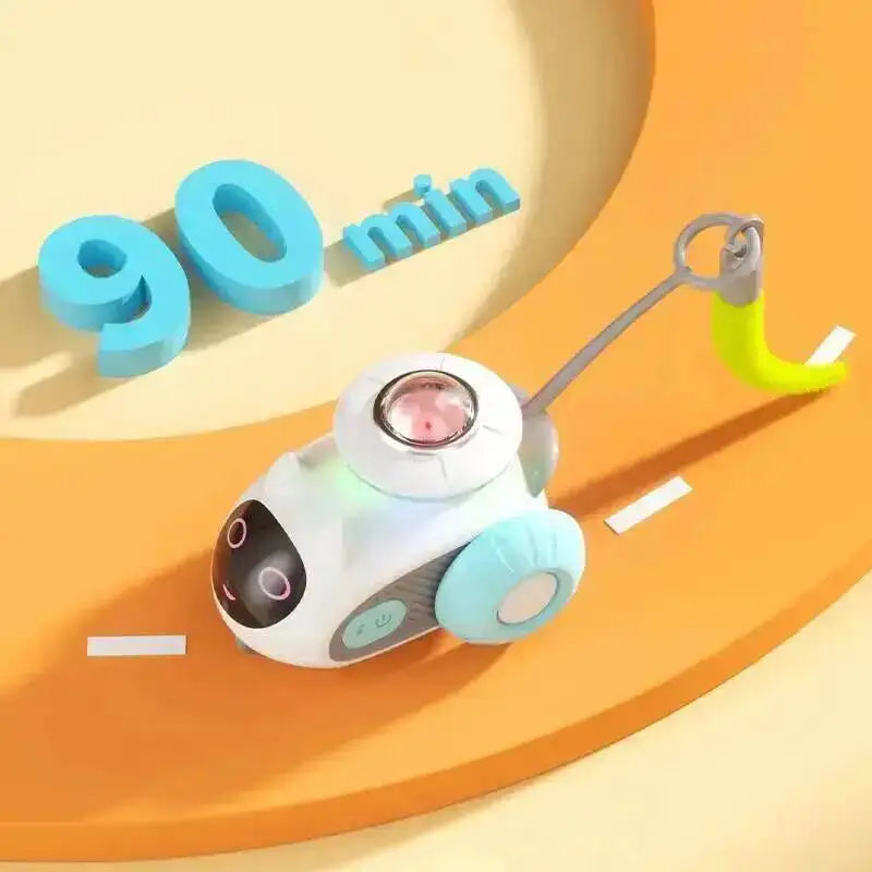 Remote Control Cat Teaser Car – Interactive LED Smart Toy with Tail for Cats