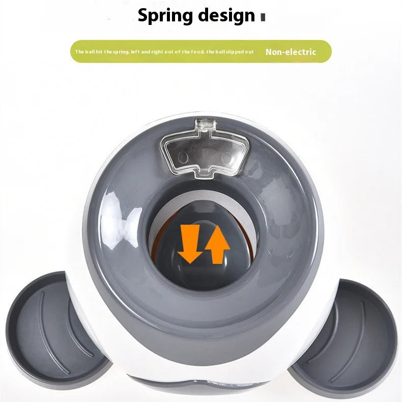 Automatic Dog Tennis Ball Launcher with Treat Reward – USB Rechargeable Interactive Toy