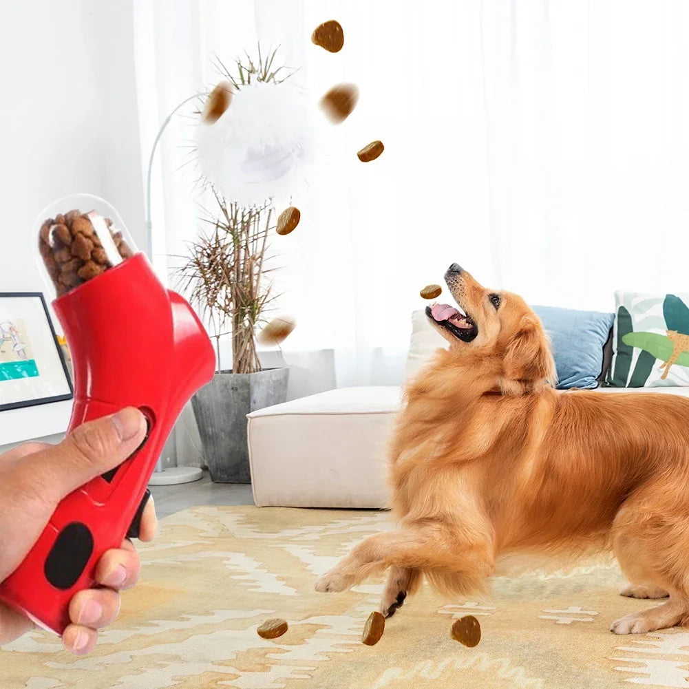 Interactive Dog Treat Launcher Gun – Fun Training Snack Thrower