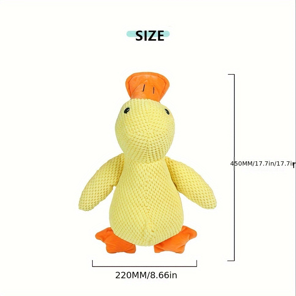 Heavy-Duty Plush Duck Chew Toy – Squeaky Durable for Aggressive Chewers & Large Dogs