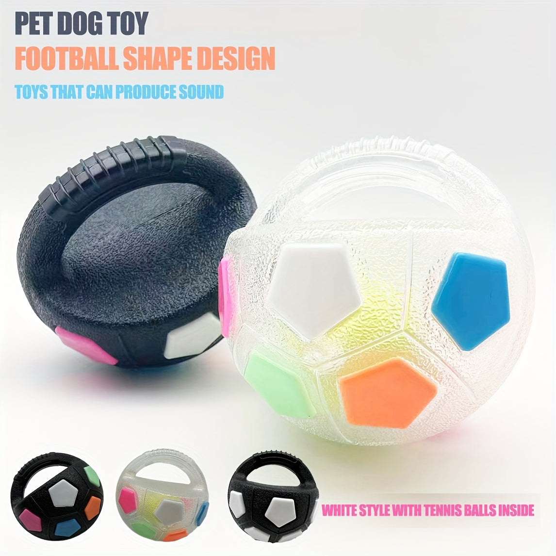 Durable Squeaky TPR Dog Ball – Interactive Chew Toy for Teeth Cleaning & Training